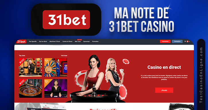 note et recommandation de 31bet casino