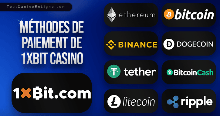 service bancaire de 1xbit casino