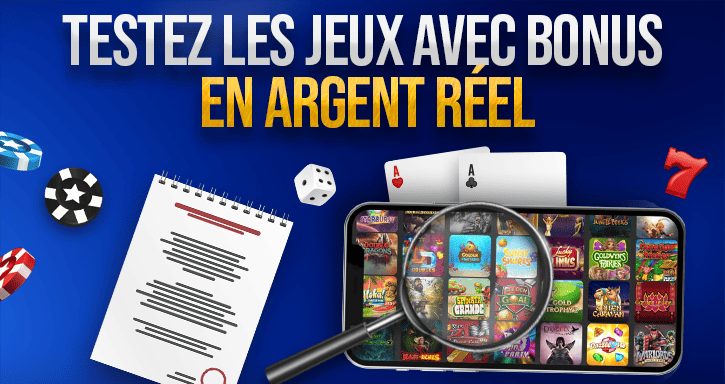 jeux avec bonus d'argent réel