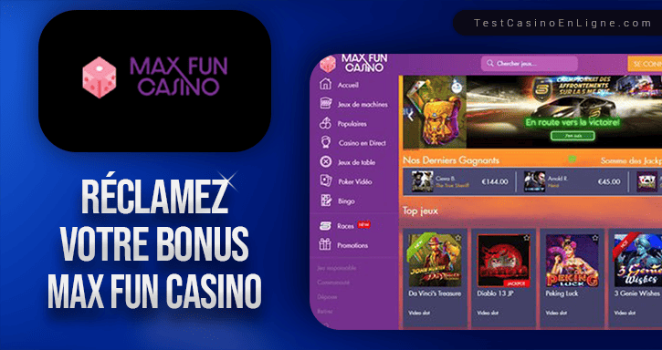 bonus de casino max fun