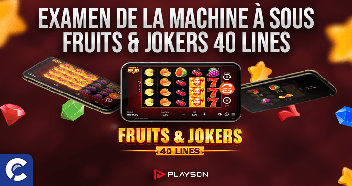 machines à sous fruits jokers 40 lines