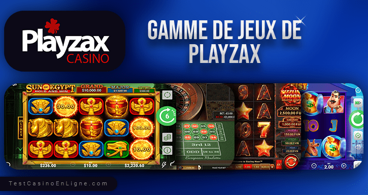 jeux de Playzax casino