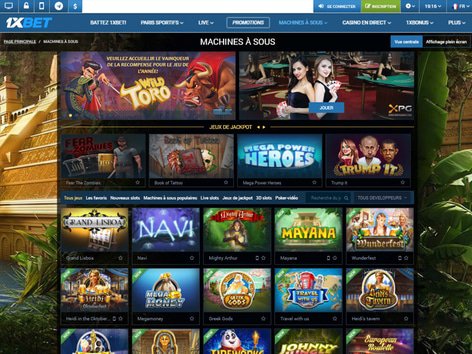 1xBet Casino Software Screenshot
