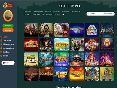 MonteCryptos Casino Software Screenshot