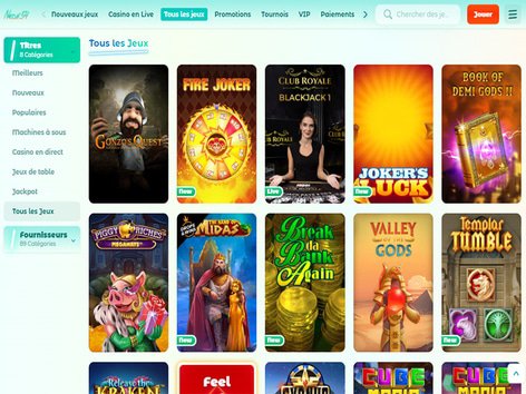 Neon54 Casino Software Screenshot