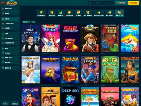 Spinanga Casino Software Screenshot