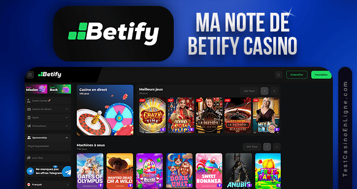 note et recommandation de betify casino