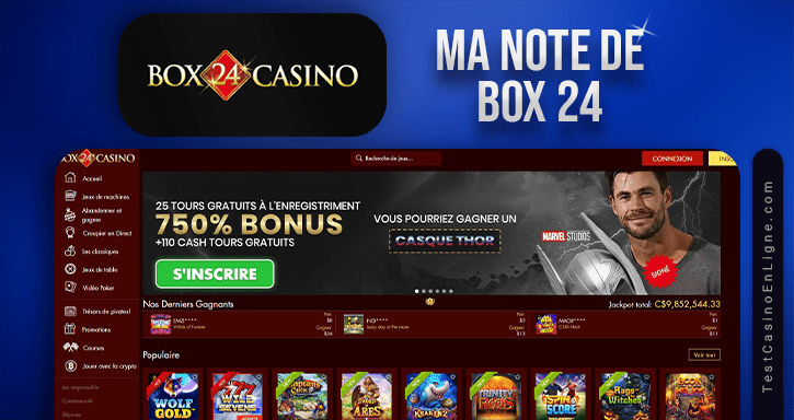 Aperçu de Box 24 Casino