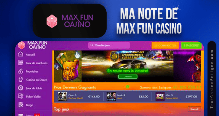 note de casino max fun