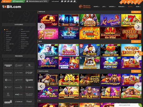 1xBit Casino Website Screenshot