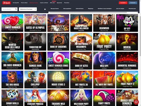 31Bet Casino Website Screenshot