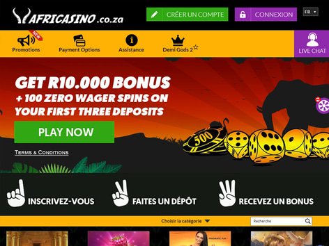 Africasino Website Screenshot