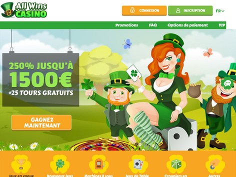 All Wins Casino Website Screenshot