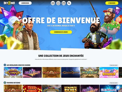 Betzino Casino Website Screenshot