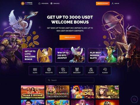 Bitfiring Casino Website Screenshot