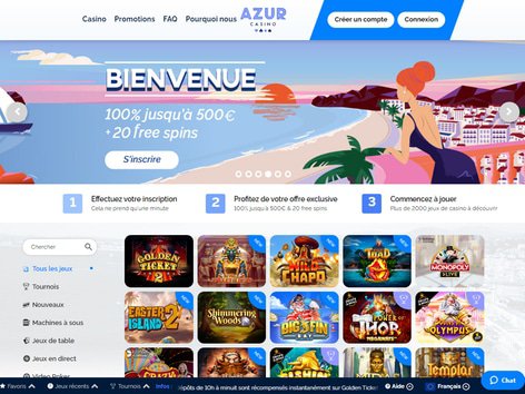 Casino Azur Website Screenshot