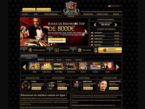 Casino Grand Fortune Website Screenshot