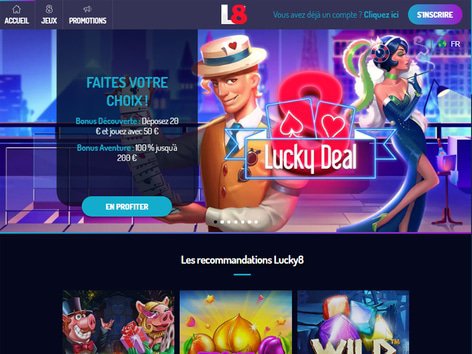 Casino Lucky8 Website Screenshot