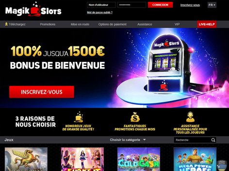 Casino MagikSlots Website Screenshot