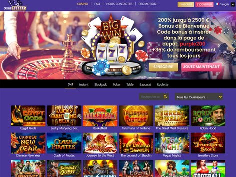 Casino Purple Website Screenshot