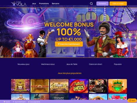 Casino Voila Website Screenshot