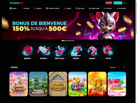 Cosmobet Casino Website Screenshot