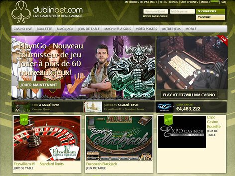 Dublinbet Casino Website Screenshot