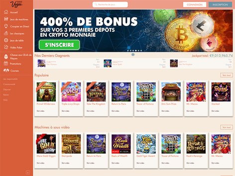 Extra Vegas Casino Website Screenshot