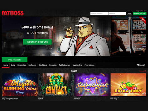 Fatboss Casino Website Screenshot