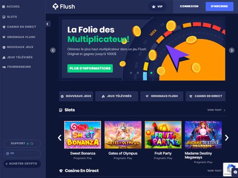 Flush Casino Website Screenshot