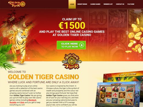 Golden Tiger Casino Website Screenshot