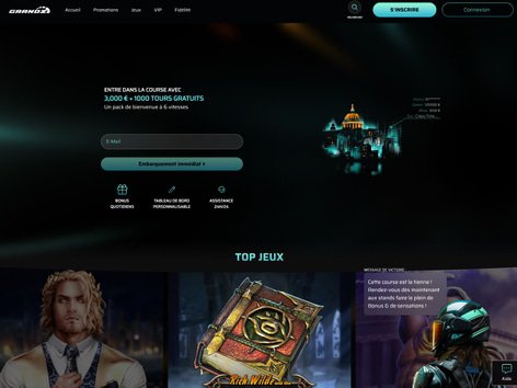 Grandz Casino Website Screenshot
