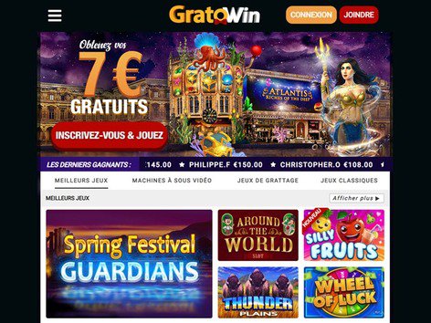 Gratowin Casino Website Screenshot
