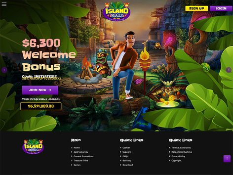 Island Reels Casino Website Screenshot