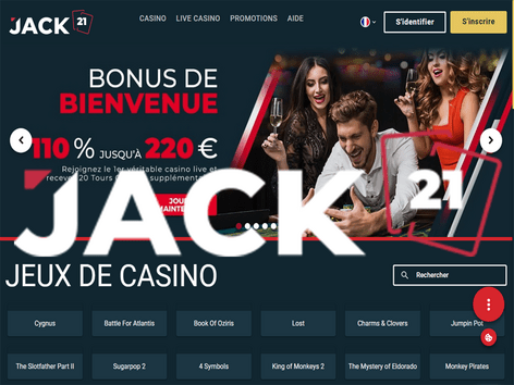 Jack21 Casino Website Screenshot