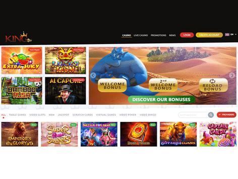 Kingbit Casino Website Screenshot