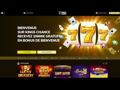 Kings Chance Casino Website Screenshot