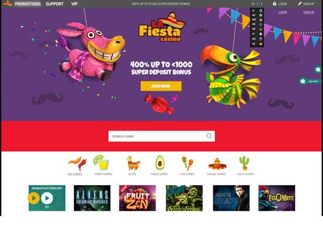 La Fiesta Casino Website Screenshot