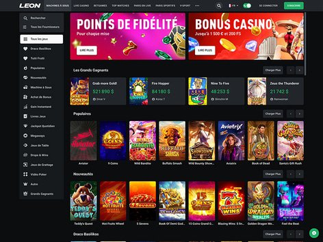 Leon Casino Website Screenshot