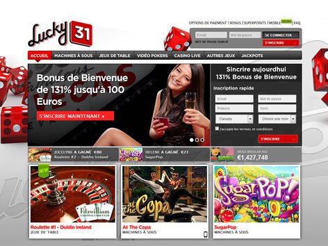 Lucky31 Website Screenshot