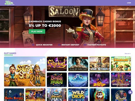 Lucy's Casino Website Screenshot
