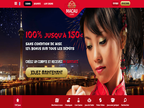 Macau Casino Website Screenshot
