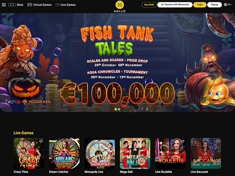 Mello Casino Website Screenshot