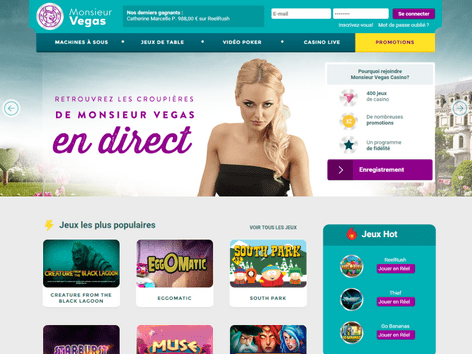Monsieur Vegas Website Screenshot