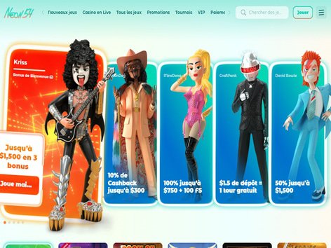 Neon54 Casino Website Screenshot