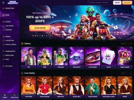 Nova Jackpot Website Screenshot