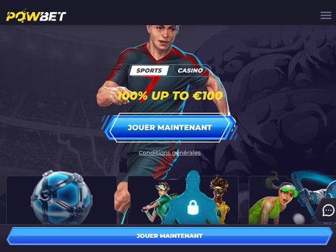 PowBet Casino Website Screenshot