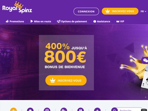 Royal Spinz Website Screenshot