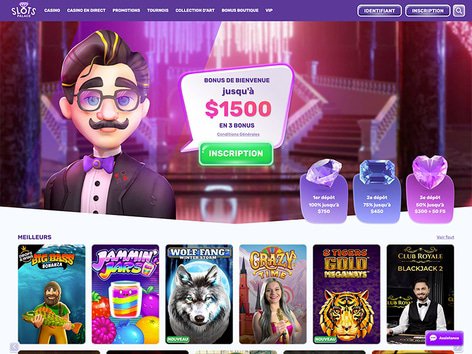 Slots Palace Casino Website Screenshot