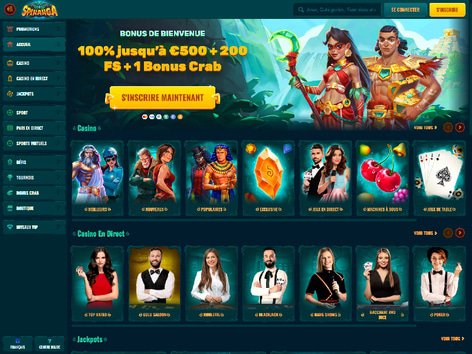Spinanga Casino Website Screenshot